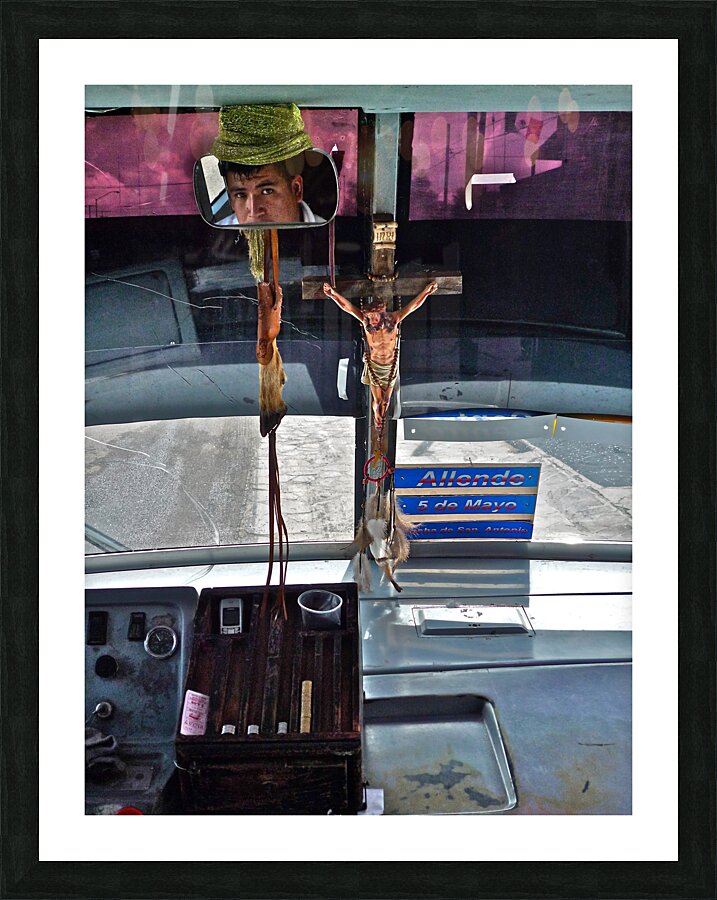 Bus Driver Crucifix Picture Frame print