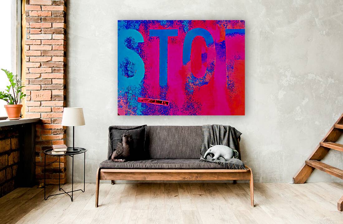 Faded Stop Sign  Reproduction