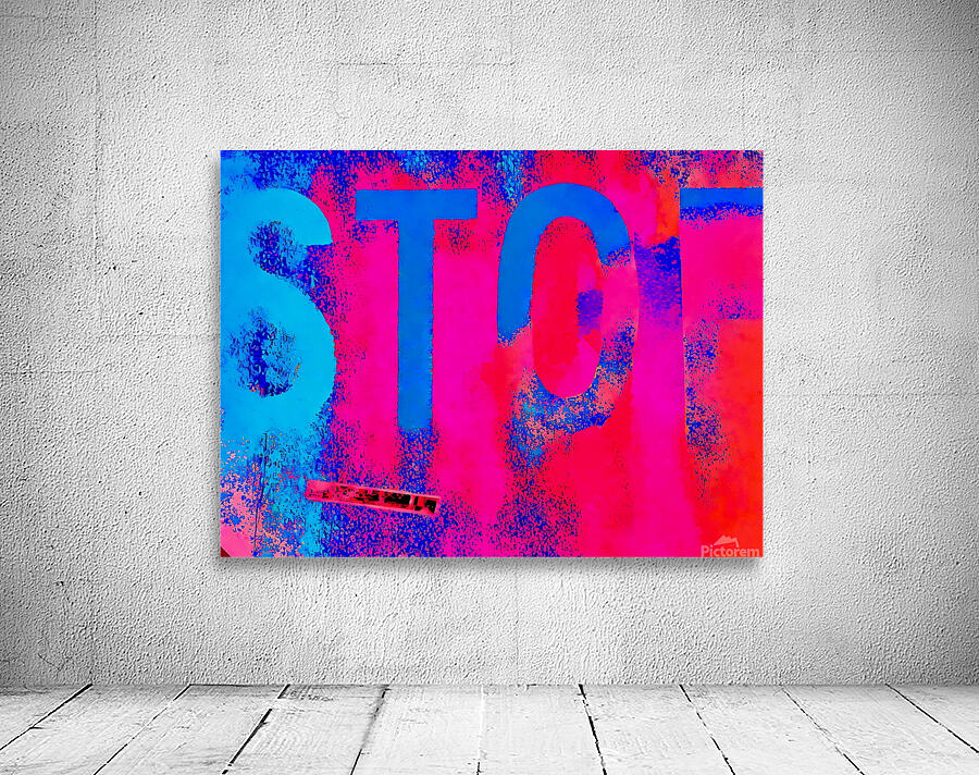 Faded Stop Sign  Wall Preview