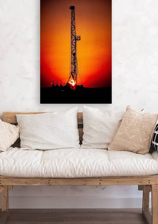 Drill Rig Sunrise Great Sand Sea of Calancio Sahara Desert by ToeKnee Fogarassy