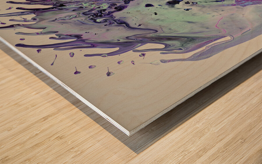 Blue Dance Wood print