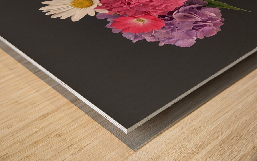 Afternoon Flowers Wood print