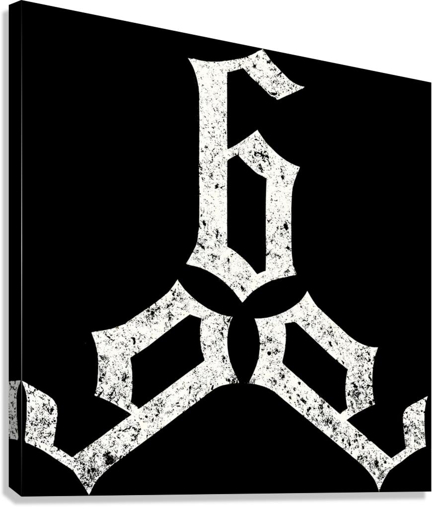 Distressed Gothic 666 Triangular Sigil