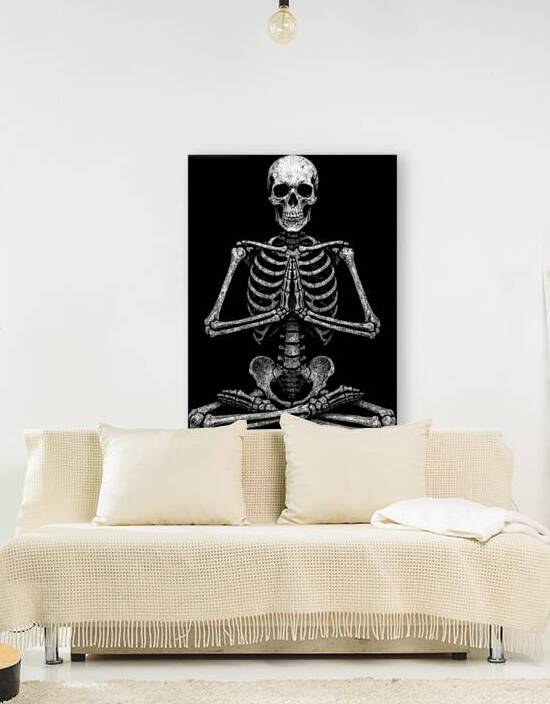 Yoga Skeleton Meditation Art by MetalByte
