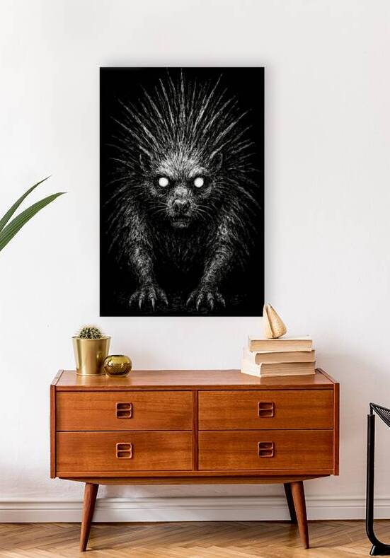Distressed Creepy Gothic Porcupine Portrait by MetalByte