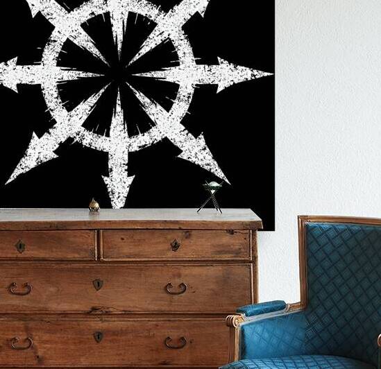 Chaos Star Distressed Eight Pointed Occult Symbol by MetalByte