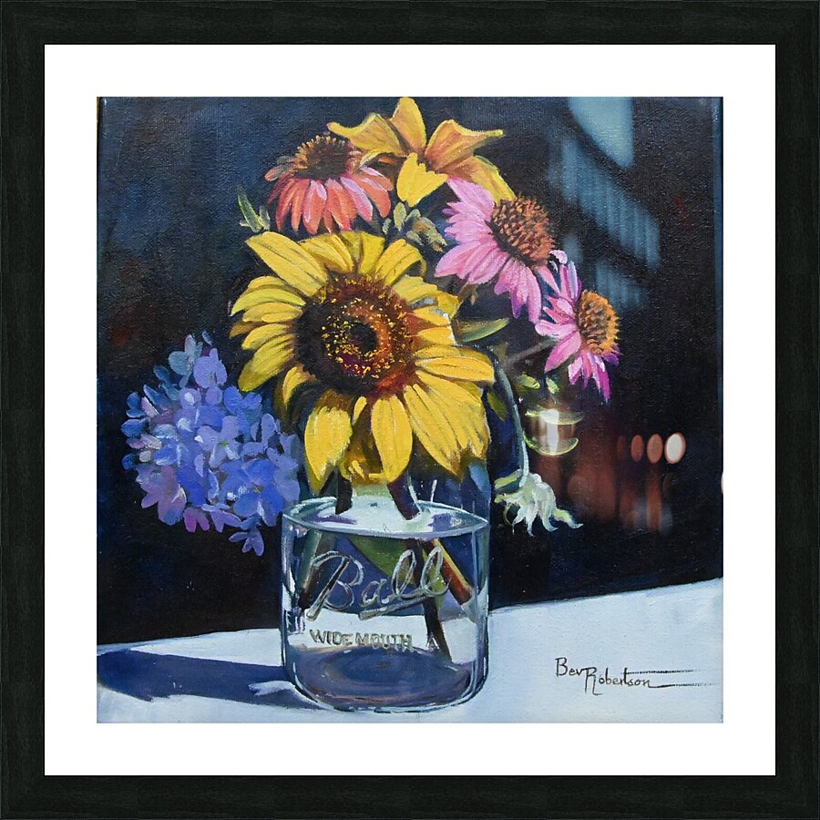 Square Foot  Painting Summer Bouquet Picture Frame Printing