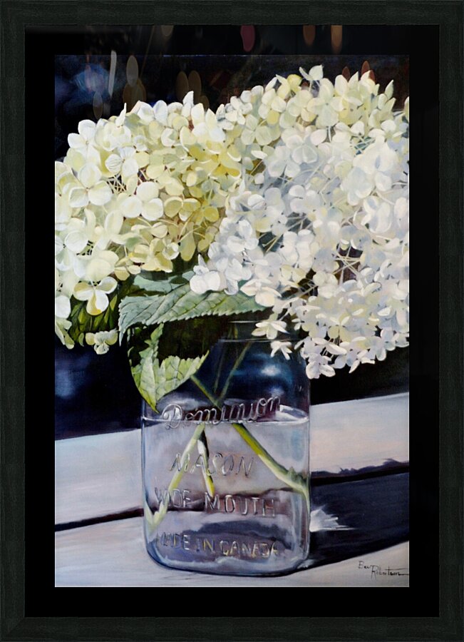 teresas Hydrangeas Picture Frame Printing