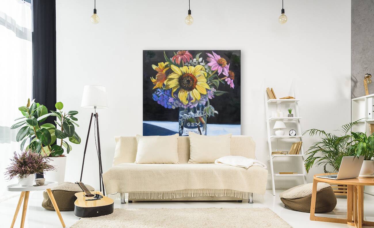  Square Foot Painting Summer Bouquet Reproduction