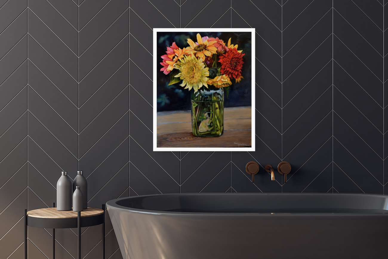 Flowers in a Jar Reproduction