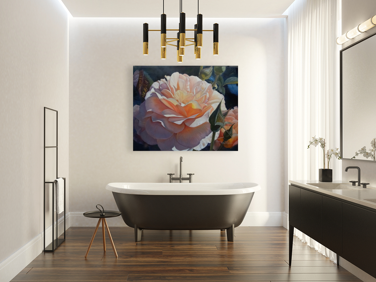Peach Rose Reproduction