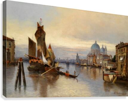 Sailing down the Venice River Canvas Print