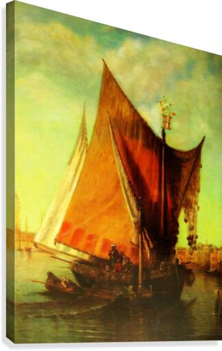 Fischer vor Venedig 1884 Canvas Print