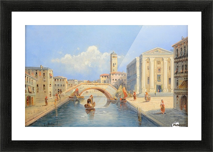 A bridge in Venice Picture Frame print