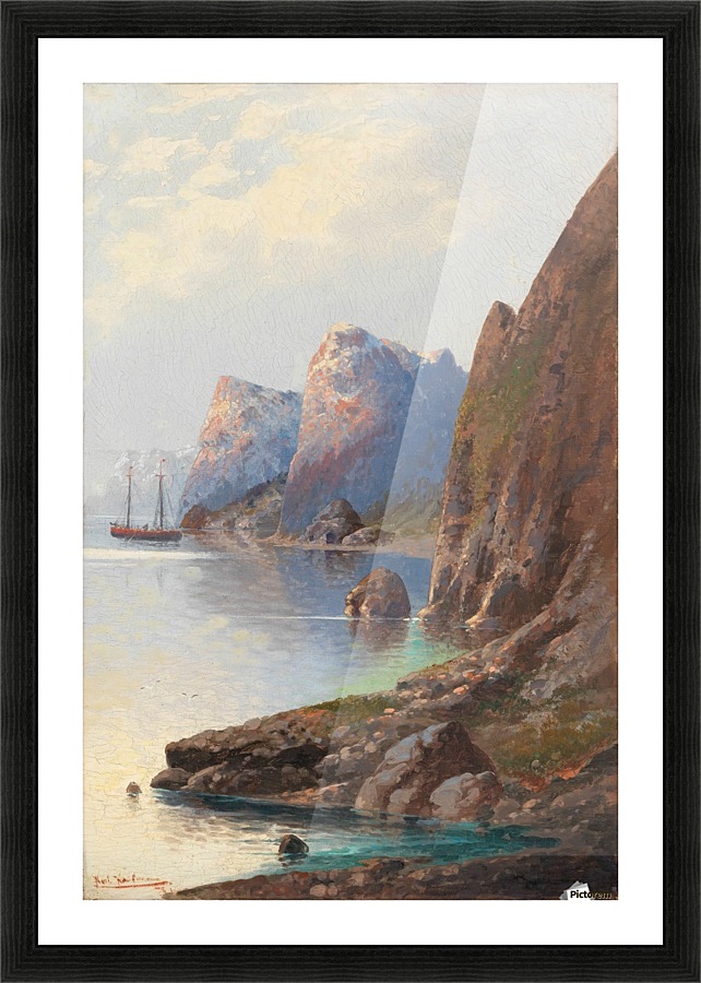 Fjordlanschaft Picture Frame print
