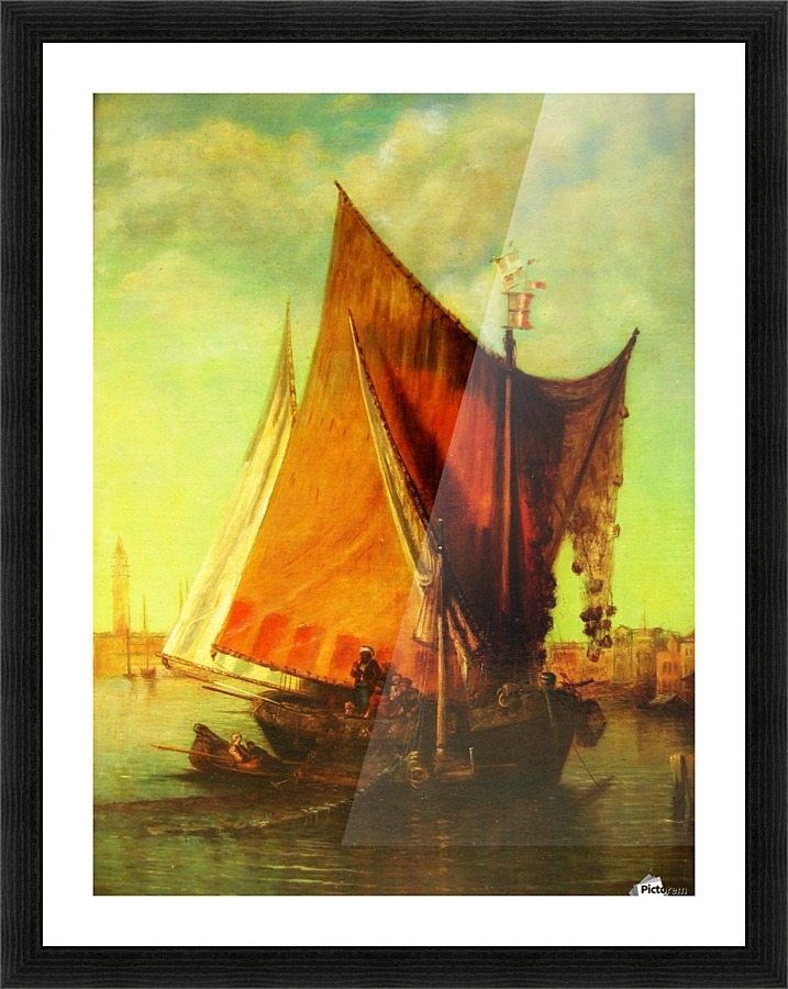 Fischer vor Venedig 1884 Picture Frame print