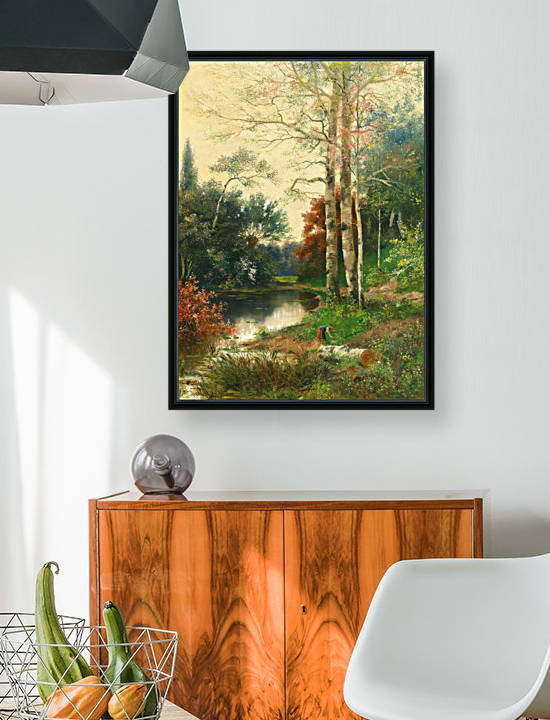 A pond in the forest by Karl Kaufmann