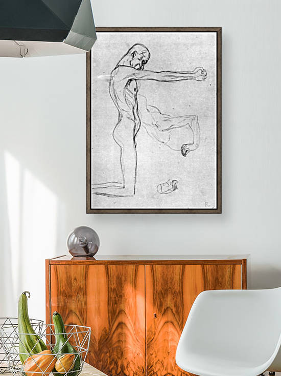 Man with with outstretched arms by Klimt
