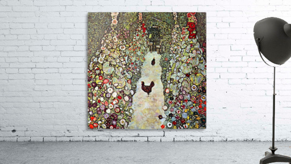 Garden Path with Chickens Wall Preview