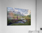 Below God Rays in the Alps Acrylic Print