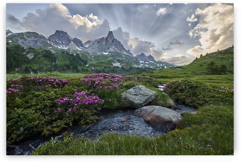 Below God Rays in the Alps by Images By Jon Evan