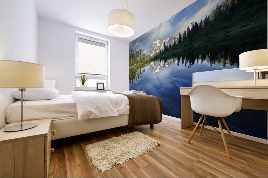 Mount Baker at Picture Lake Mural print