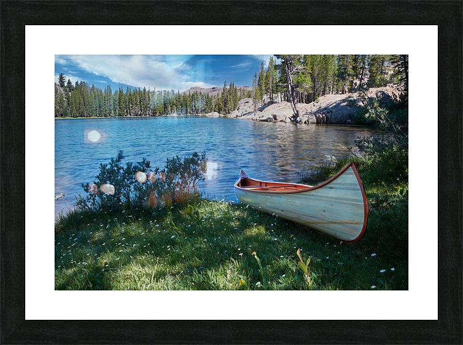Canoe in Lake Tahoe Picture Frame print