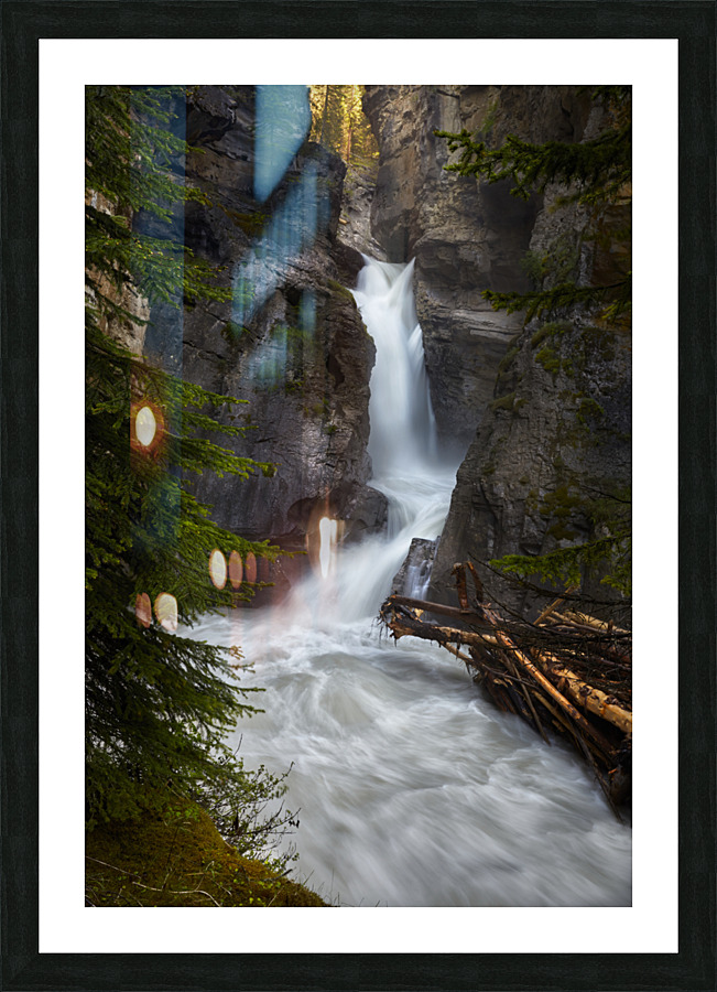 Johnston Canyon Waterfall Picture Frame print