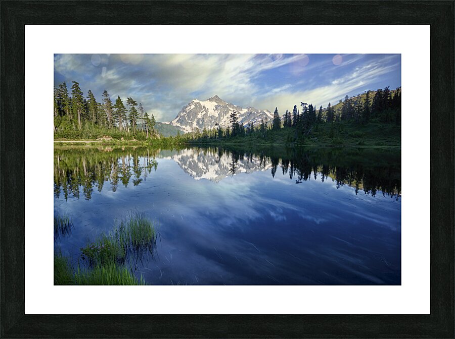 Mount Baker at Picture Lake Picture Frame print