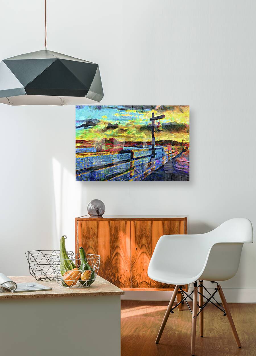 Pier in Maine DAP Neo Raphaelites upscalled Reproduction