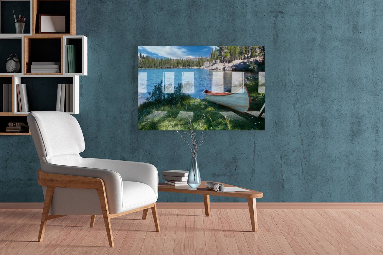 Canoe in Lake Tahoe Reproduction