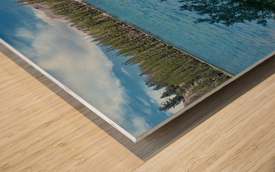 Canoe in Lake Tahoe Wood print