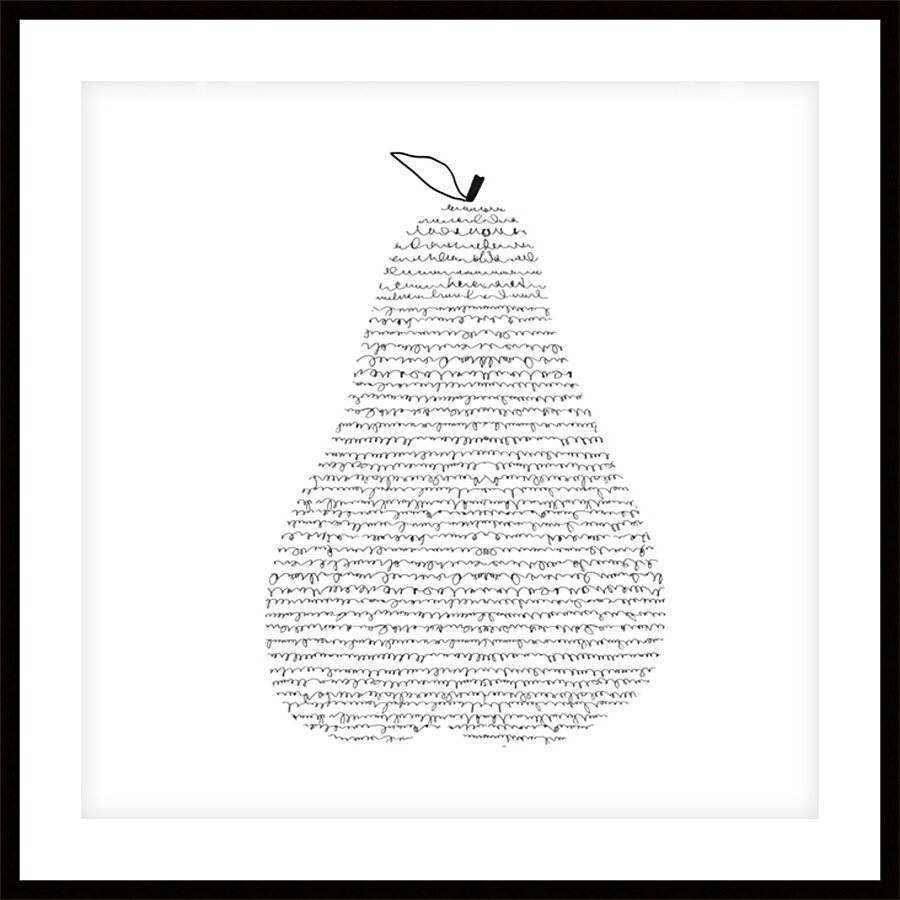 Simple Fruits Pears -square Picture Frame print