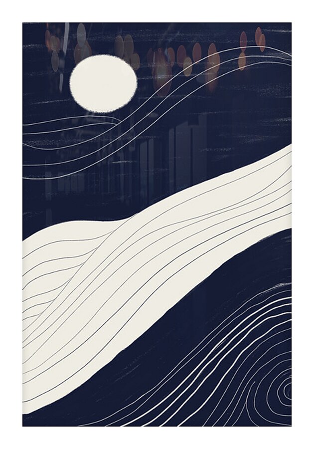 Moon Moonlight Motion Picture Frame print