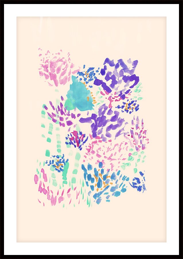 Cheerful Elements 02 Picture Frame print