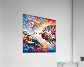 AI art Michelangelo inspired The Creation of Adam Acrylic Print