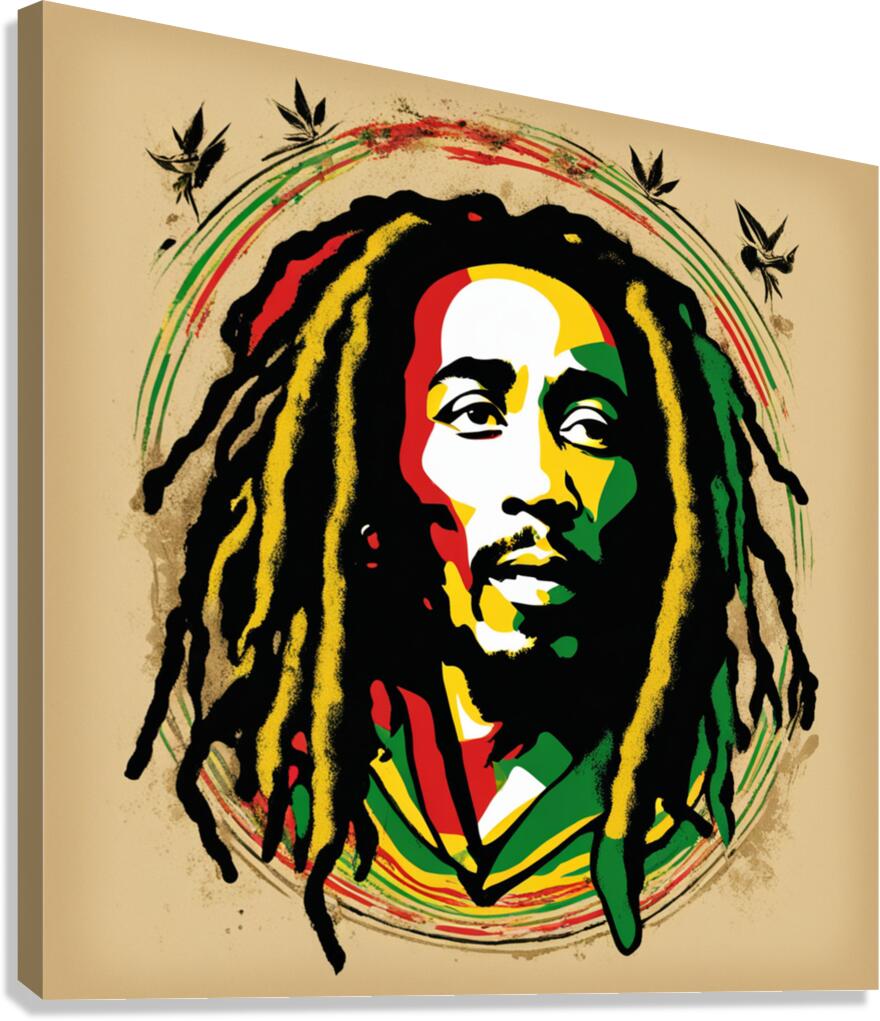 AI Art Pop Art Superstars Reggae Bob Marley 5 by TOPARTGALLERY