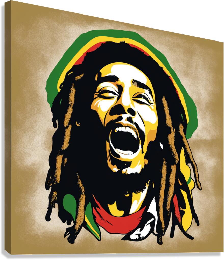AI Art Pop Art Superstars Reggae Bob Marley 4 by TOPARTGALLERY