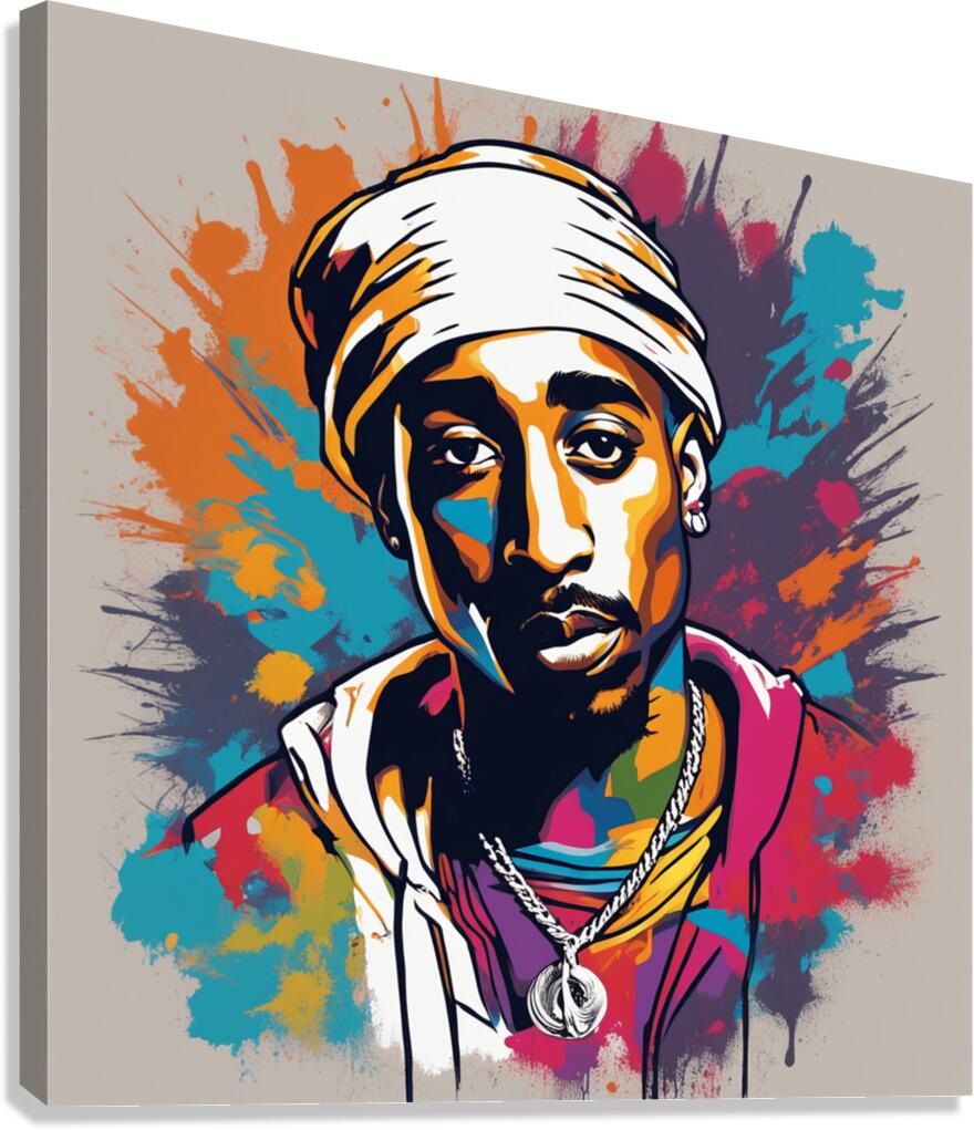 AI art 2PAC Tupac Shakur remembered 1 by TOPARTGALLERY Wall Art