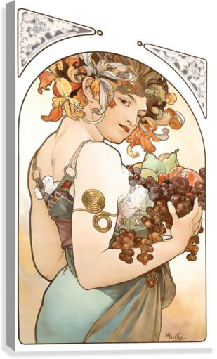 Alphonse Mucha   Fruit   1897 Canvas Print