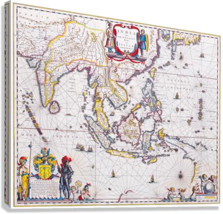 Old Map 53 Canvas Print