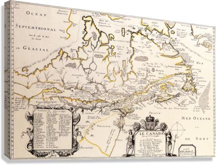 Old Map 57 Canvas Print