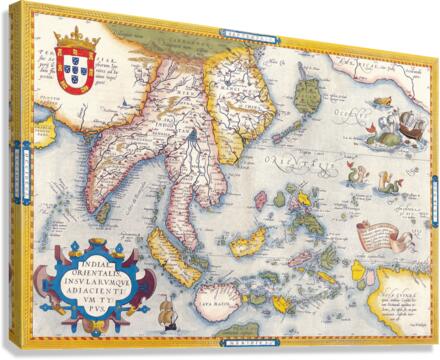 Old Map 56 Canvas Print