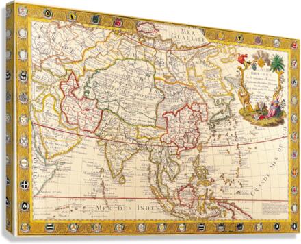 Old Map 96 Canvas Print