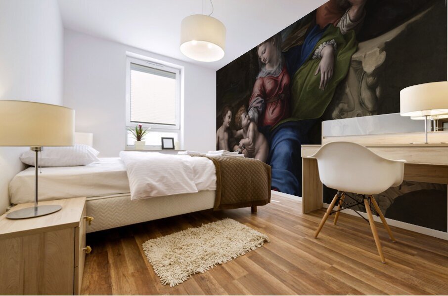 Raphael 1483 1520 Holy Family below the Oak Mural print