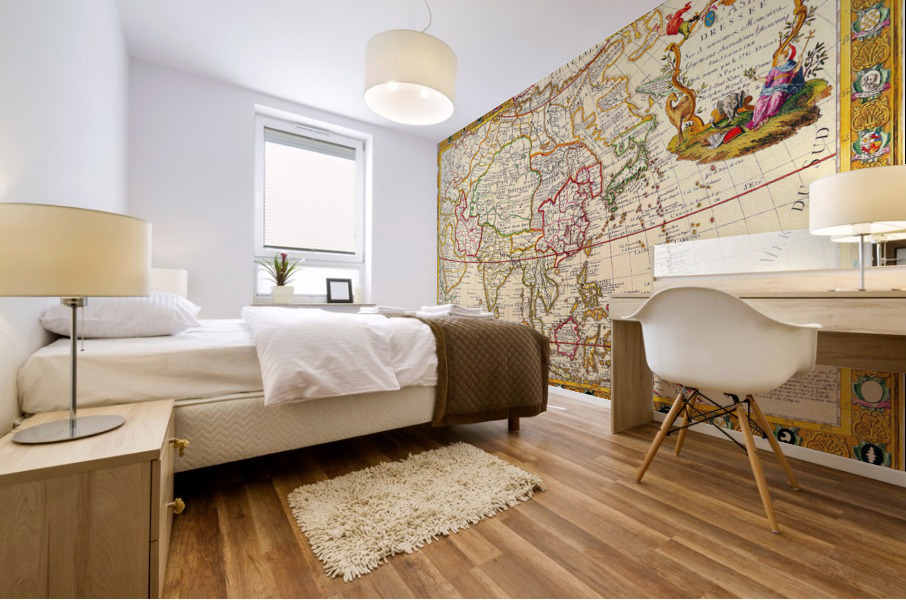 Old Map 33 Mural print