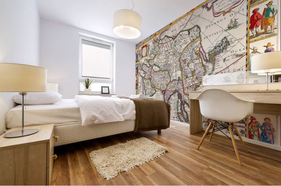 Old Map 32 Mural print