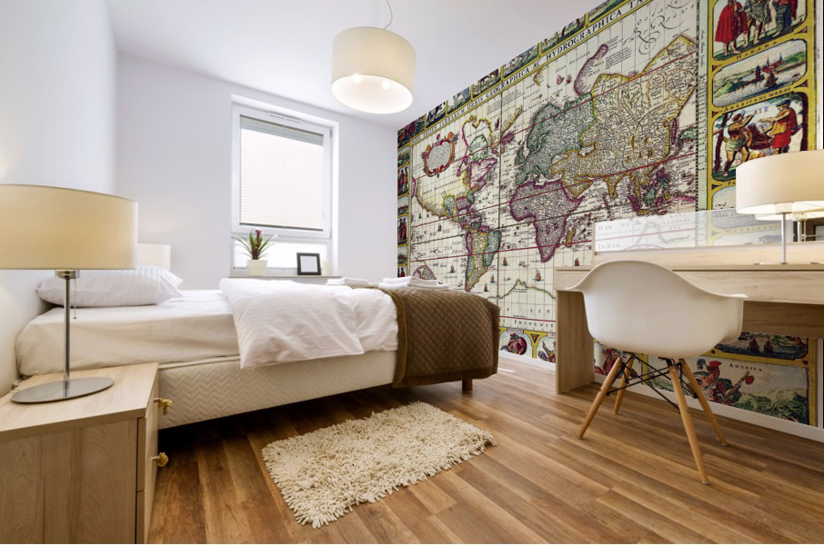 Old Map 27 Mural print