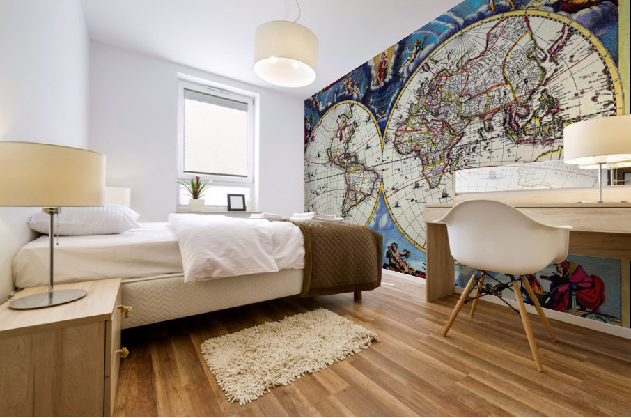 Old Map 24 Mural print