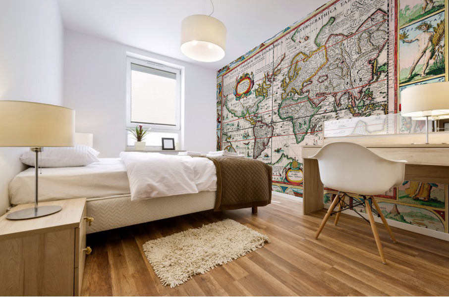 Old Map 30 Mural print